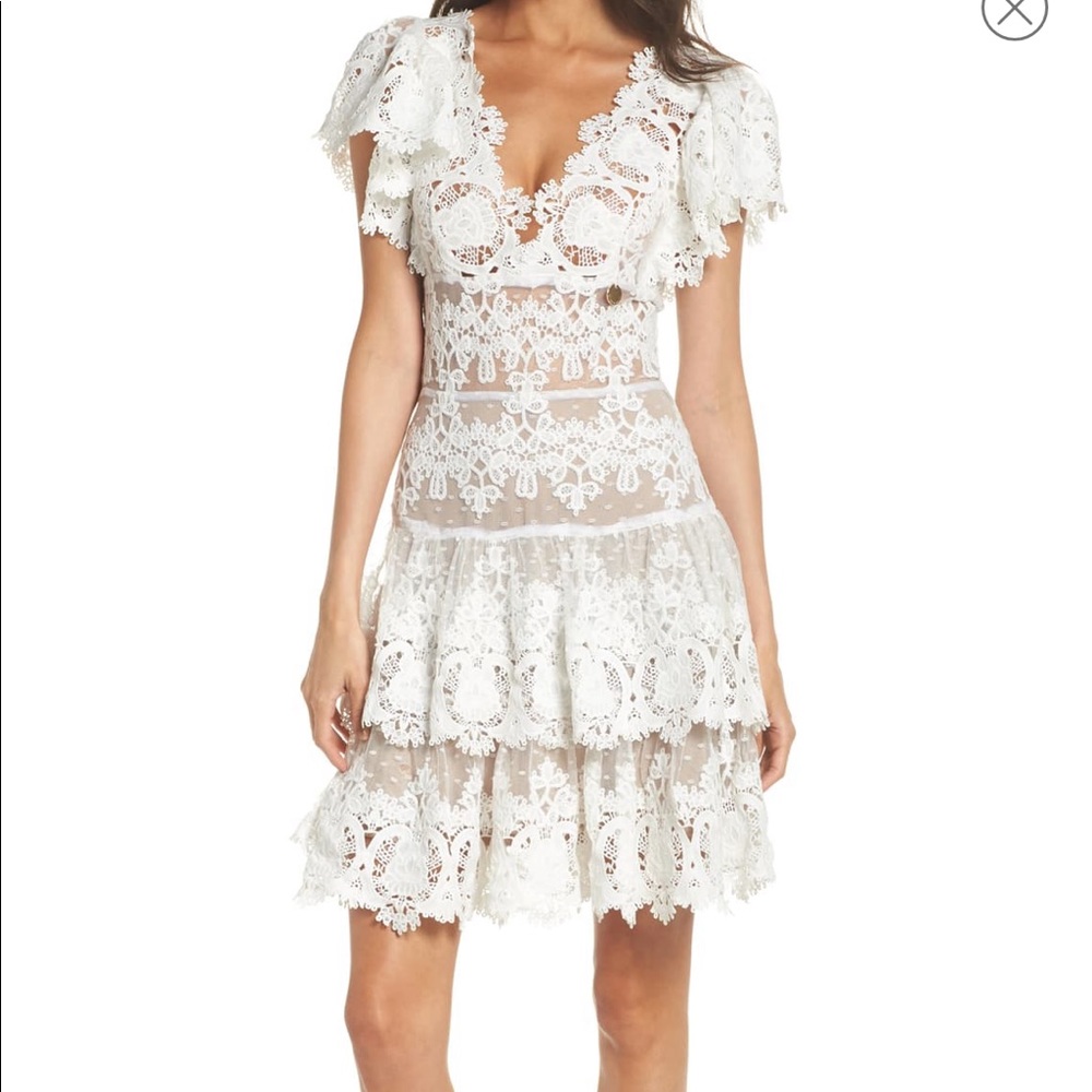 Bronx and Banco white lace Beverly dress